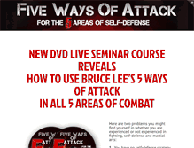 Tablet Screenshot of fivewaysofattack.com